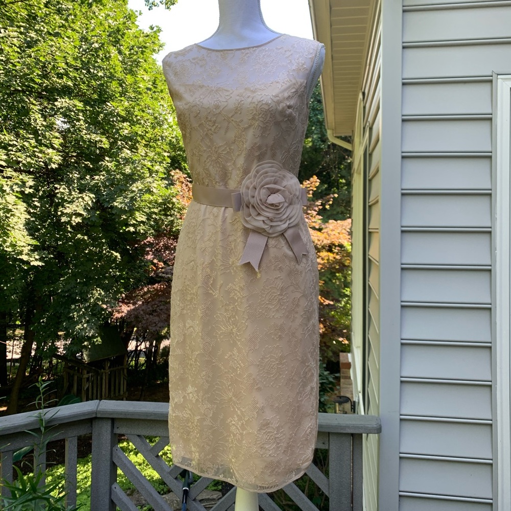 Rickie Freeman for Teri Jon Champagne Party Dress
